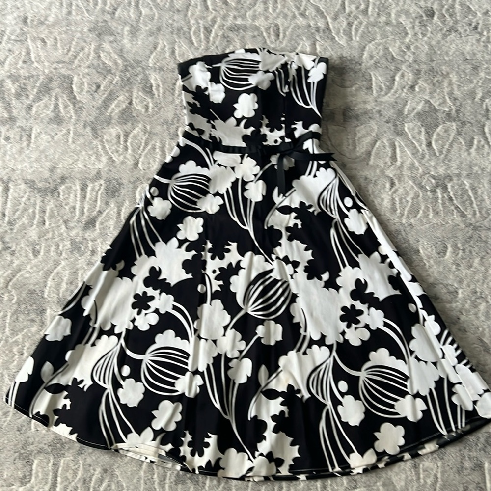 Eva Franco black and white sleeveless dress